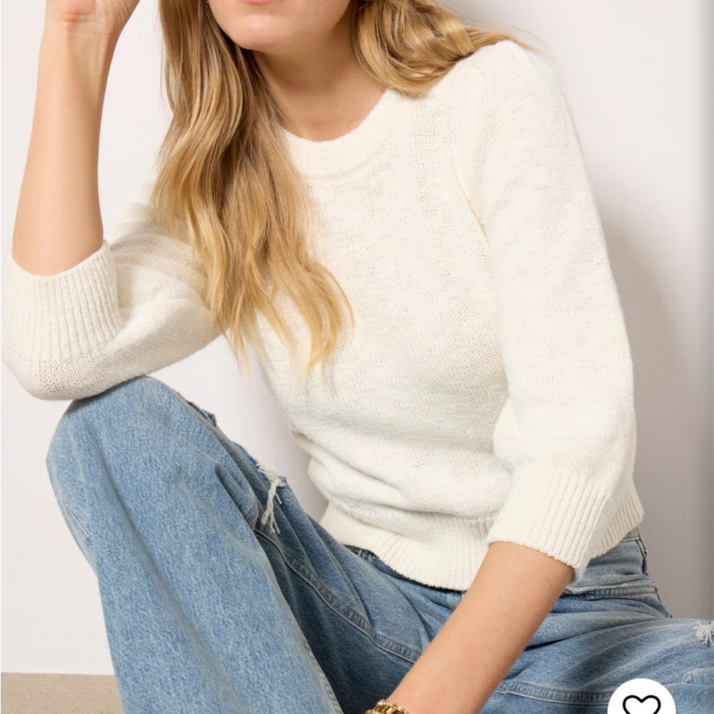 Evereve Ivory Crew Neck Sweater
